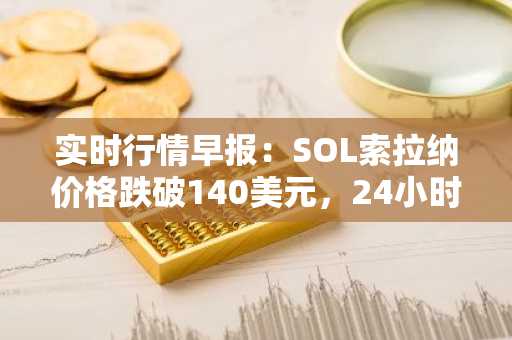 实时行情早报：SOL索拉纳价格跌破140美元，24小时跌2.57%