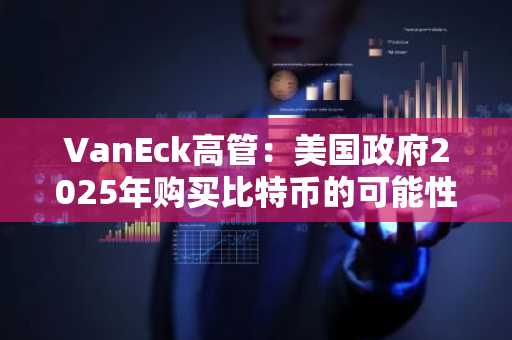 VanEck高管：美国政府2025年购买比特币的可能性为30%