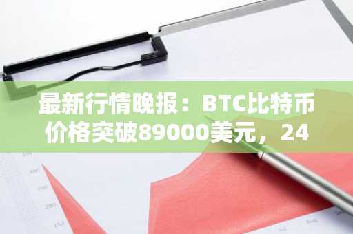 最新行情晚报：BTC比特币价格突破89000美元，24小时涨6.479%