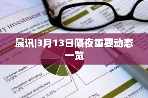 晨讯|3月13日隔夜重要动态一览