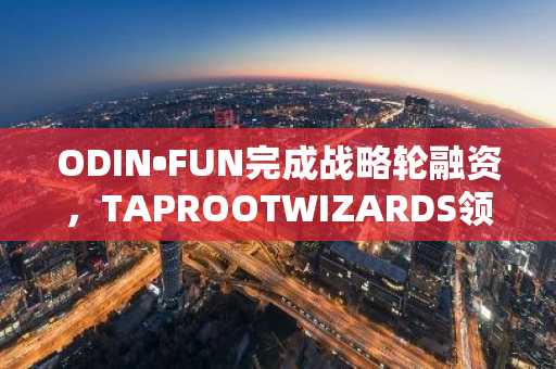 ODIN•FUN完成战略轮融资，TAPROOTWIZARDS领投