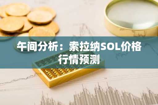 午间分析：索拉纳SOL价格行情预测