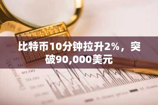 比特币10分钟拉升2%，突破90,000美元