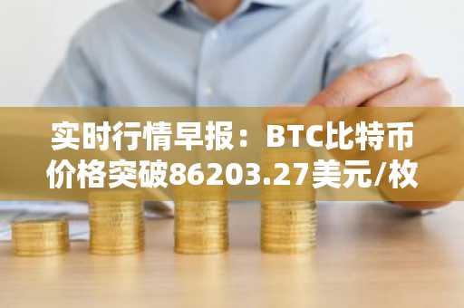实时行情早报：BTC比特币价格突破86203.27美元/枚，日内涨1.00%