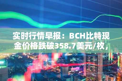 实时行情早报：BCH比特现金价格跌破358.7美元/枚，日内跌-3.00%