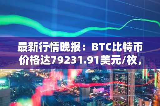 最新行情晚报：BTC比特币价格达79231.91美元/枚，日内涨幅1.02%