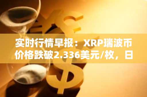 实时行情早报：XRP瑞波币价格跌破2.336美元/枚，日内跌-3.53%