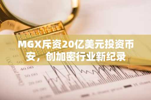 MGX斥资20亿美元投资币安，创加密行业新纪录