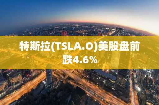 特斯拉(TSLA.O)美股盘前跌4.6%